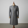 Elegant Grey Achkan for Men – Classic Zari Work Wedding and Festive Wear