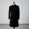 Classic Black Velvet Achkan for Men – Elegant Tone-on-Tone Embroidery