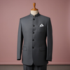 Charcoal Grey Bandhgala for Men – Modern Classic Look | Wedding & Formal Wear