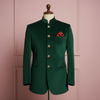 Forest Green Velvet Bandhgala for Men – Royal Indian Ethnic Jacket | Wedding & Party Wear