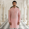 Blush Pink Kurta Pajama for Men – Elegant Traditional Wear for Festive & Wedding Occasions