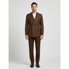 Brown Double-Breasted Men's Suit – Classic Tailored Two-Piece for Business & Formal Wear
