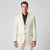 Ivory Safari Bushcoat for Men – Elegant Tailored Jacket with Notch Lapel | Premium Formal Wear