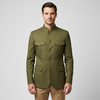 Olive Green Bushcoat for Men – Classic Safari Style with Mandarin Collar | Premium Formal & Outdoor Jacket