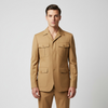 Luxury Tan Bush Coat for Men | Classic Safari-Inspired Tailored Jacket