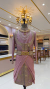 Classic Off-White Sherwani with Maroon Velvet Detailing | Royal Groom Wedding Wear