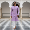 Lavender Kurta Pajama for Men – Elegant Cotton Ethnic Wear for Festive & Wedding Occasions