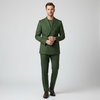 Olive Green Double-Breasted Men's Suit – Modern Two-Piece Formal & Business Attire