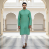 Pistachio Green Kurta Pajama for Men – Stylish Ethnic Wear for Festive and Wedding Occasions