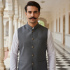 Premium Charcoal Grey Semi Hunting Jacket for Men – Classic Ethnic Nehru Style | Elegant Festive & Formal Wear